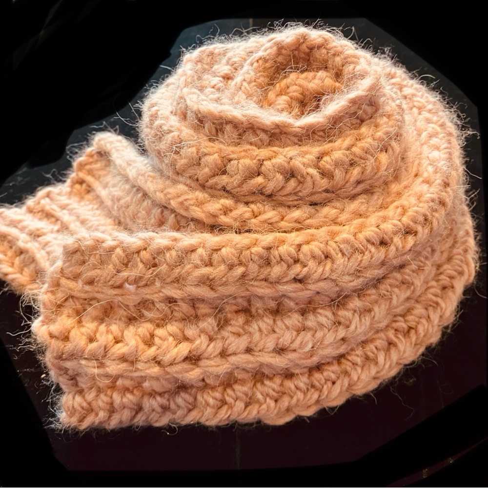 Unique, original, one of a kind handmade knitted semi-wool rib stitch scarves 💕